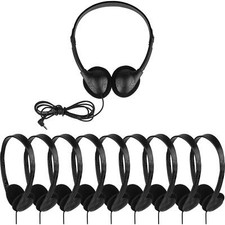 Mini Stereo Lightweight Classroom Headphones with Twistable Earpieces and 4 ft.