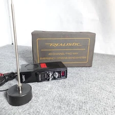Vintage Realistic TRC-412 Emergency 40-Channel Portable 2 Way CB Radio Works