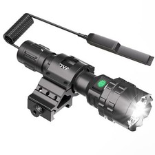 Picatinny Flashlight Rail Light With Side Mount 3000 Lumens Waterproof Weaponlig