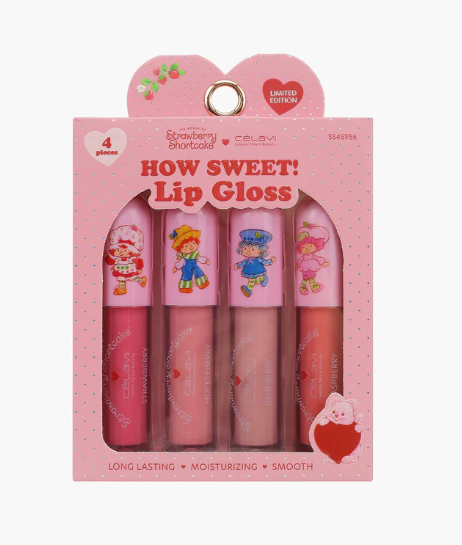 CELAVI x STRAWBERRY SHORTCAKE 4PC How Sweet! LIP GLOSS SET | eBay
