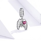 925 sterling silver rib cage pendant charm for bracelet, necklace | eBay