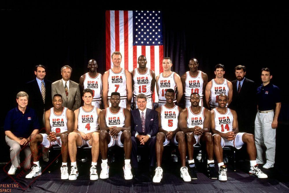 525217 1992 BASKETBALL DREAM TEAM 36x24 WALL PRINT POSTER | eBay