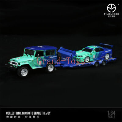 Time Micro 1:64 Gtr34/FJ40 FALKEN Diecast Model Car