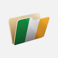 Ireland Folder Flag Icon Vinyl Sticker Decal