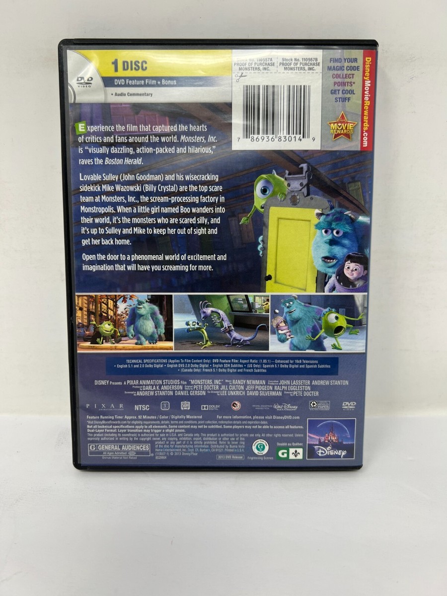 D×D GOLF Monsters DVD-BOX Disney Pixar Monsters, Inc. (DVD) Good Condition