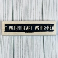 Stampin' Up 2006 With All My Heart from Handle With Care" Rubber Craft Stamp