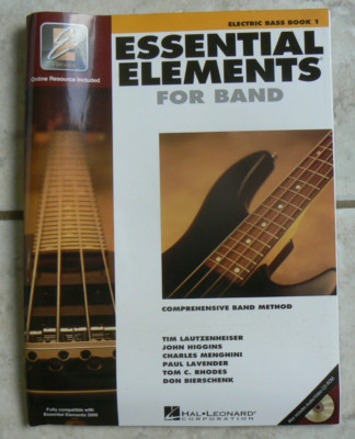 Essential Elements,ELECTRIC BASS w/NEW CD Book 1,Hal Leonard Comprehensive Band
