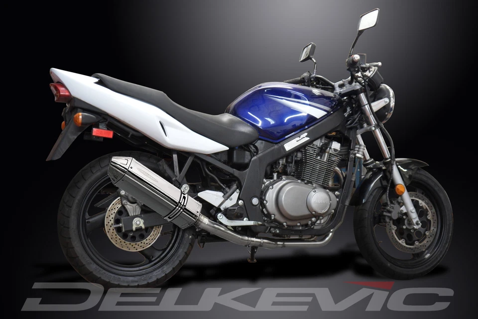 Suzuki GS500 E/F 1989-2009 Slip On 13" Tri-Oval Kit Silenciador de Escape Inoxidable Foto 4 de 4