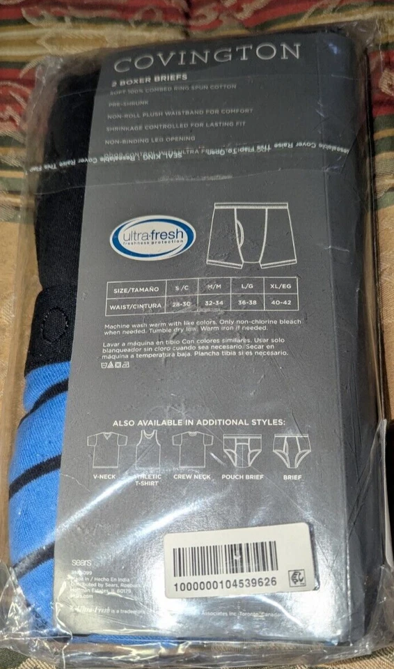 Nuevo Pack de 2 Calzoncillos Boxer Hombre Talla S de Covington Foto 2 de 3