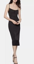 BCBGeneration Black Satin Slip Dress. size 2. NWT