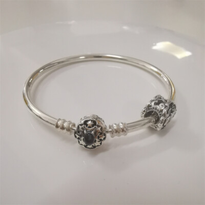 Pandora S925 ALE Aladdin und Jasmin Charm und Armreif Set