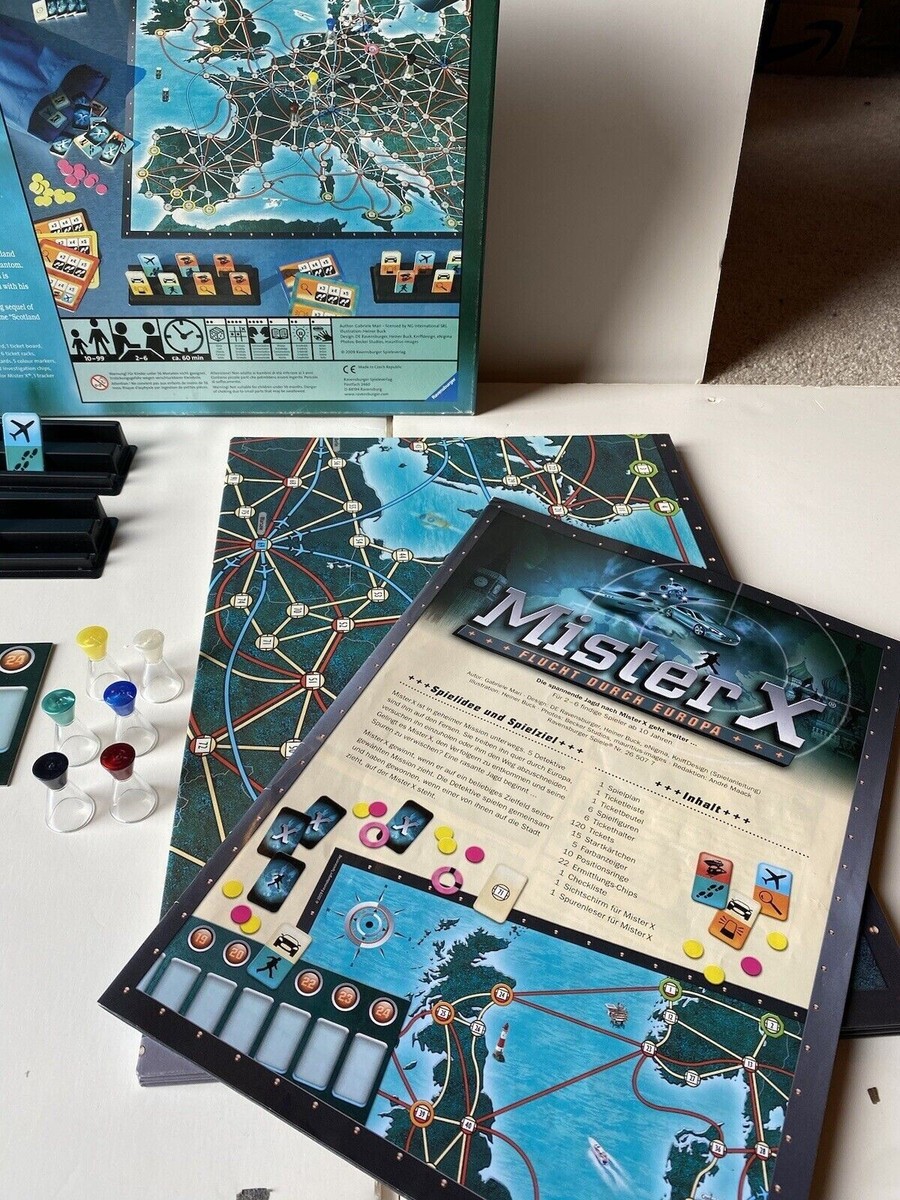 Ravensburger Mister X Board Game - A Chase Through Europe, Rare | eBay