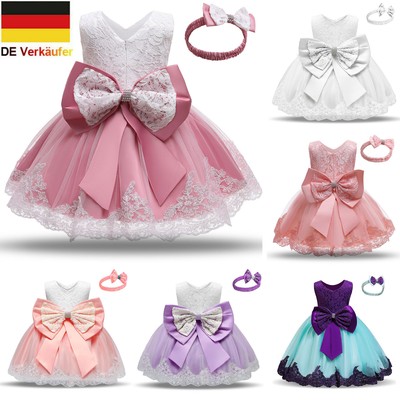 DE Kinder Baby Mädchen Partykleider Prinzessin Abendkleider Ärmellos Tutu-Kleid