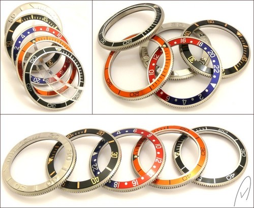 Am-watches Edelstahl Bezel (Lünette) mit Aluminium Einsatz für Vostok Taucheruhr