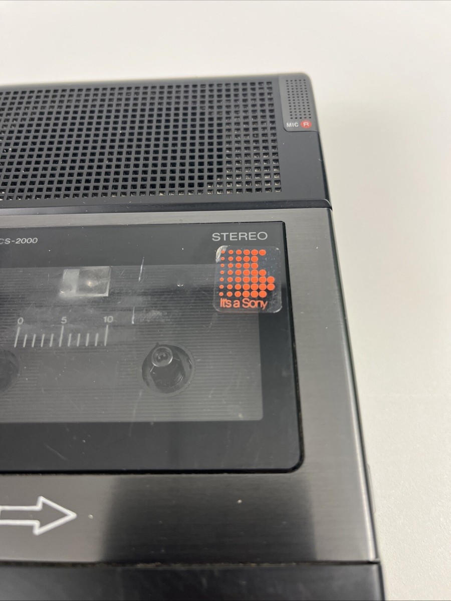 Vintage Sony TCS-2000 Cassette Recorder Portable Player 1990 Made