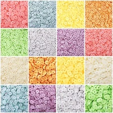 LOOSE CUP SEQUINS - PASTEL - 8 COLORS - 2 SIZES - 720/PACK - THREADART