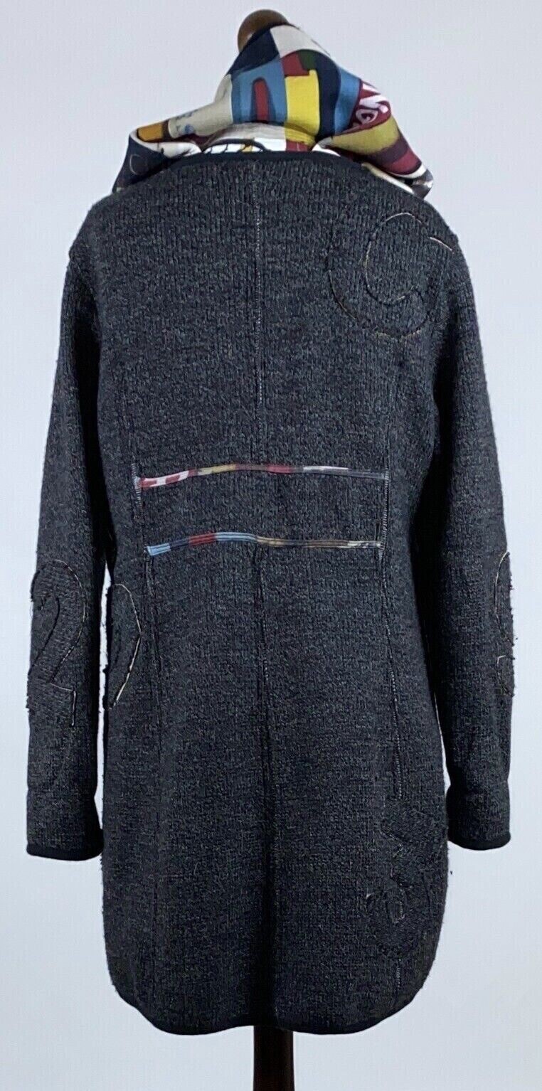 Aventures des Toiles Women's Wool Coat Jacket Size 46, 80cm Long image 2