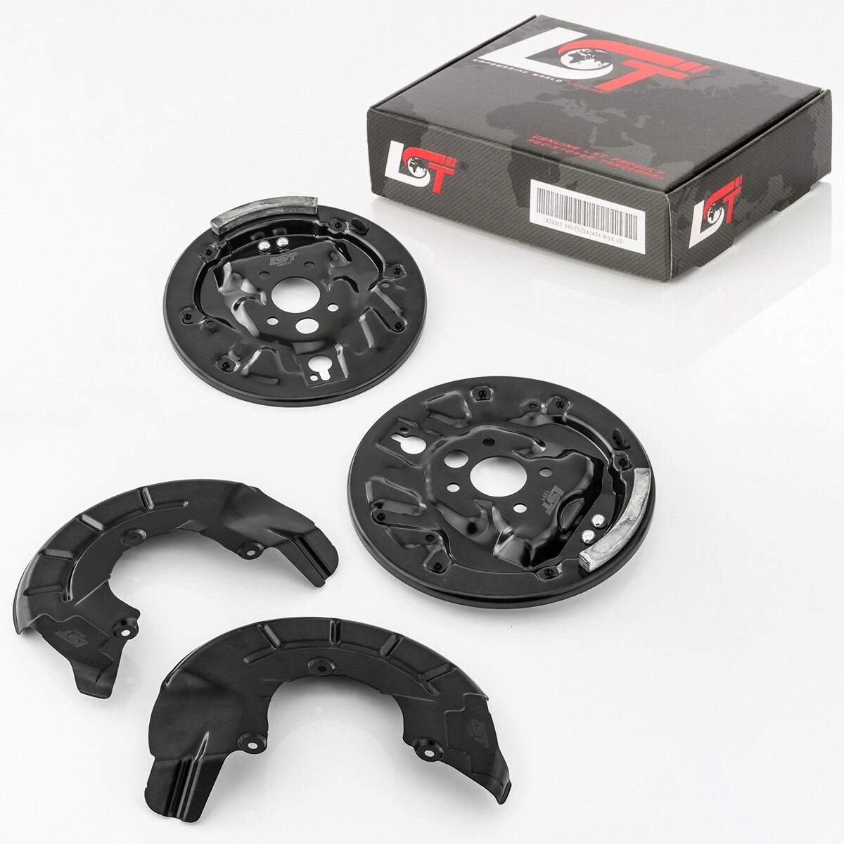 4x Anchor Plate Brake Disc Cover Complete Set for SKODA ROOMSTER 5J