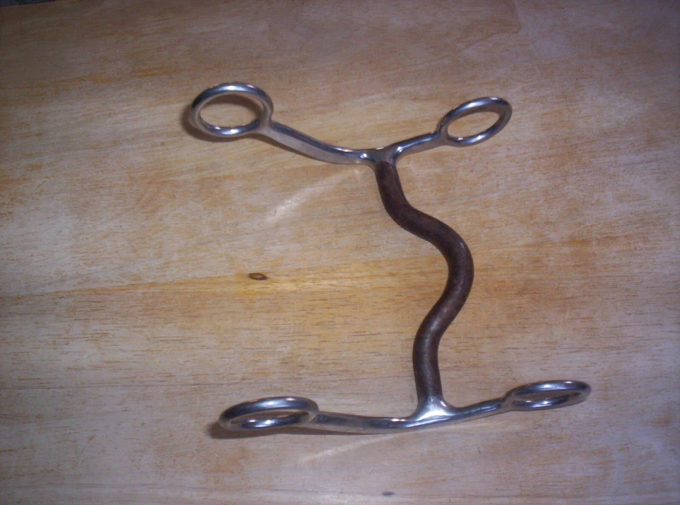 Broca de bordillo Trammell usada 5" boca de hierro dulce 6" vástagos planos Foto 2 de 4