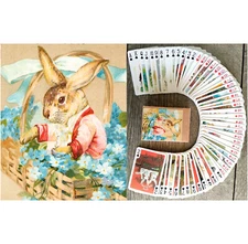 Playing Cards (Poker Deck 54 Cards) EASTER Cute Bunnies and Rabbit FlonzGift 116