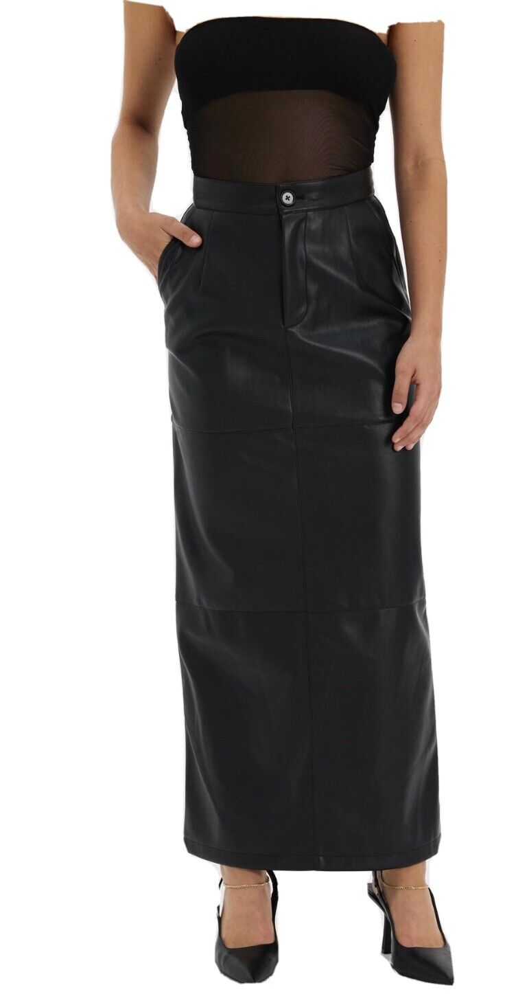 black Leather Skirt Size 6 Brand New With Tags