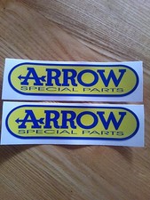 Arrow Motorbike Motorcycle Vinyl Fairing Laminated Stickers Decals x2 150mmx38mm