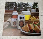 NOS Vintage 1980s Miller Lite Beer Transparent Insert For Lighted Beer Sign