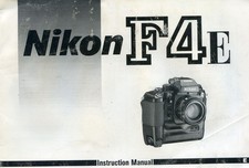 Nikon F4E Foglietto Istruzioni Base