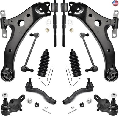 ASTARPRO - 12pcs Suspension Kit Front Lower Control Arms and Lower Ball