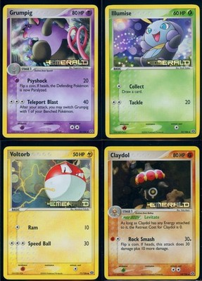 Pokemon EX EMERALD - 4 Reverse Holo Cards Bundle - ENG - Near Mint