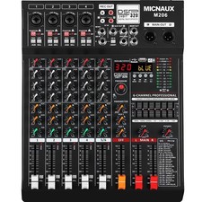 Audio Mixer 6 Channel Professional Sound Cons...