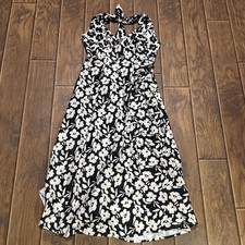Cider Halter Dress Women L Floral Black And White New With Tags