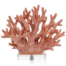 Coral Coastal Decor, Artificial Resin Coral Reef Statue, Coastal Room Decor B...
