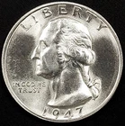 1947 S Washington Quarter! Uncirculated!