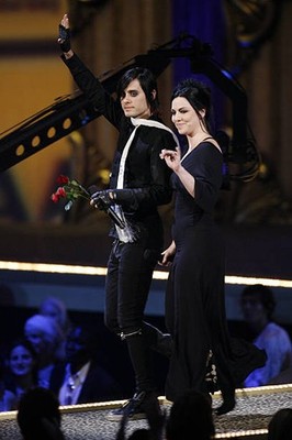 Jared Leto and Amy Lee presenters Best Group Video 2006 Historic Old Photo