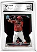 Luis Torres 2023 Bowman Prospect Chrome Graded #BCP-155 Arena Club 10 -In Arena