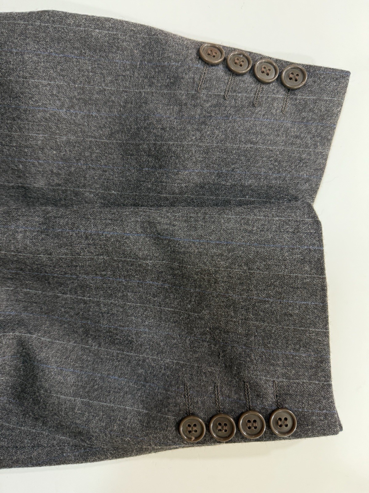 Giacca blazer Yves Saint Laurent vintage lana a righe marrone grigio taglia 44R