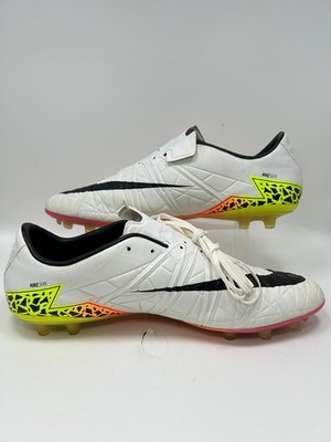 Nike Hypervenom Phinish FG White Orange Pink Soccer Cleats Men`s