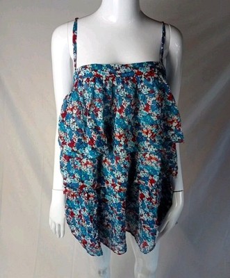 FP One Freepeople Damen Bluse Schößchentop Tunic Top Floral