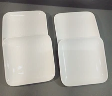 Pier 1 White 5 3/4" Square Appetizer/Side Plate (set of 4) VGC