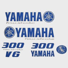 Yamaha Boat Cowling Decals 14.01886 | 300 Fourstroke Stickers (5Pc)