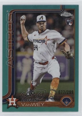 2025 Topps Chrome Update Teal Refractor /299 Logan Vanwey #USC141 Rookie RC 1n41