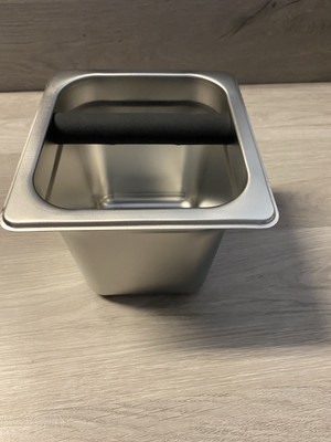Stainless Steel Knock Box, Square Espresso Knock Box, Large Capacity Coffee K...