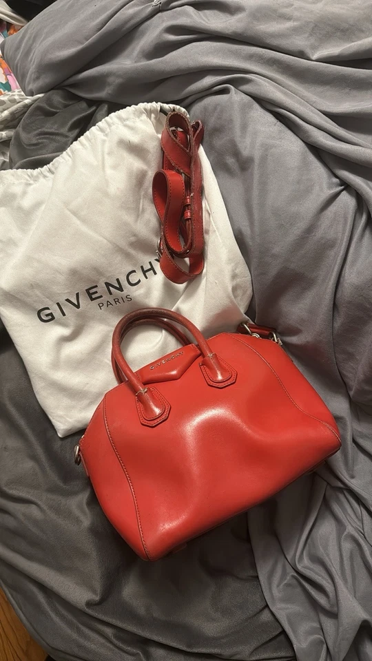 Givenchy Antigona Red Small Satchel Handbag Authentic Pre-owned - Image 4 of 4