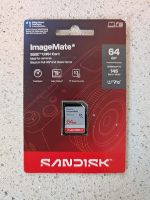SanDisk ImageMate 64GB SDXC UHS-I Card U1 V10 145MB SD Memory Card BRAND NEW