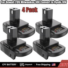 New USB Battery Adapter Converter for Dewalt 20V Milwaukee 18V to Ryobi 18V Tool