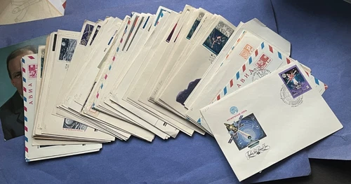 LOT x82 RUSSIA SPACE COVERS SEE 8 PHOTOS ! STAMPS COLLECTION FDC & COMMERCIAL !