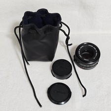 Vintage Canon Lens FD 50mm 1:1.8 w/ Lens Caps Black Bag
