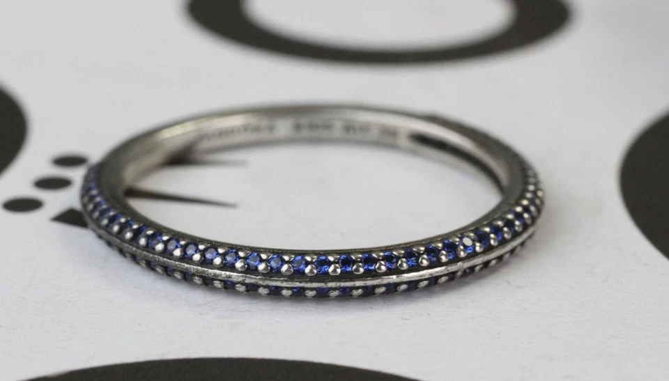 Pandora ME blauer Pavé-Ring Zirkonia Gr. 58 925 Silber 199679C03-58 F3-P58