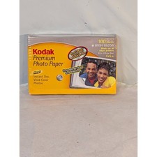 Kodak Premium Photo Paper 4x6" Glossy 100 Sheets White Inkjet Media New